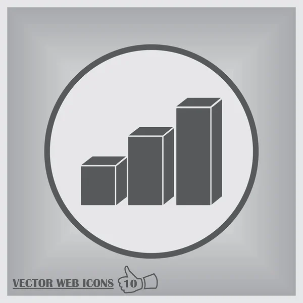Graph Icon im trendigen flachen Stil isoliert auf grauem Hintergrund. — Stockvektor