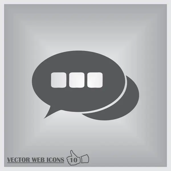 Icono de Chat en estilo plano de moda aislado sobre fondo gris . — Vector de stock