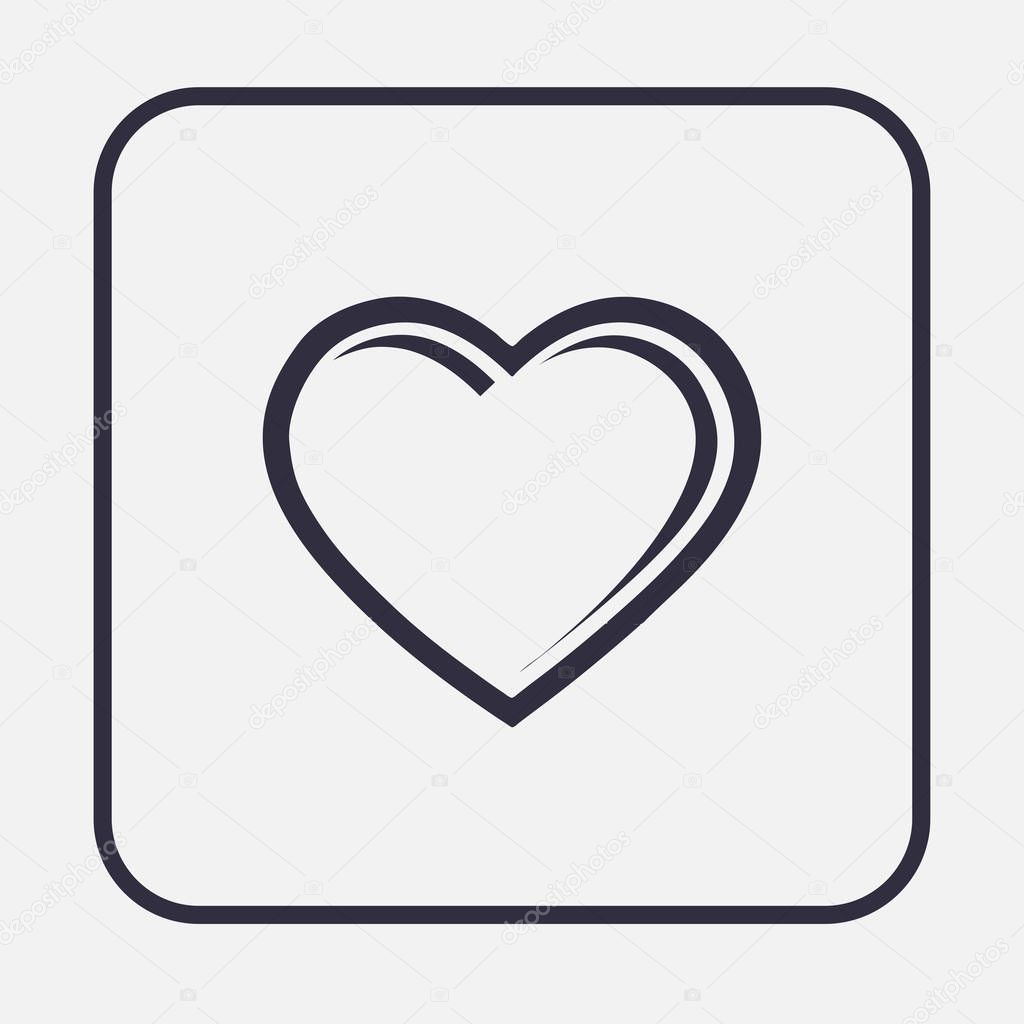 Heart Icon Vector. Love symbol. Valentine's Day sign,