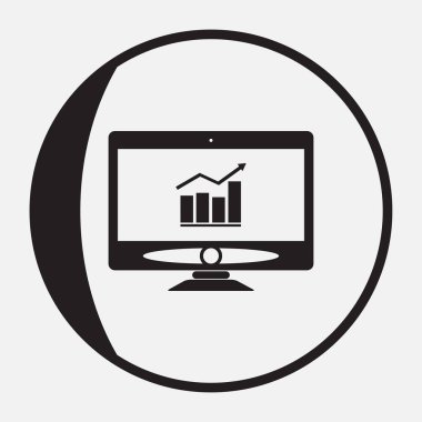 iş grafik ekran simge vektör monitör