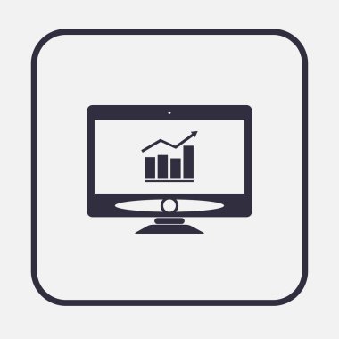 iş grafik ekran simge vektör monitör