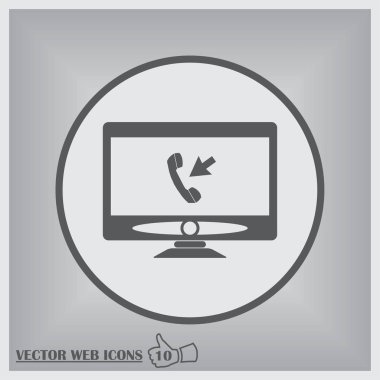 vektör çizim siyah modern monitör ve tablet