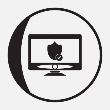 Bilgisayar güvenlik simgesi siber güvenlik sembolü.