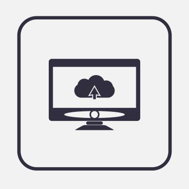 Monitör web tasarım stili. Vektör simgesi.