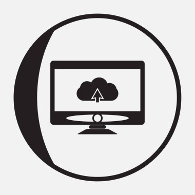 Monitör web tasarım stili. Vektör simgesi.