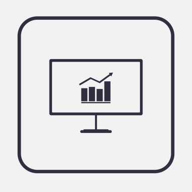 iş grafik ekran simge vektör monitör