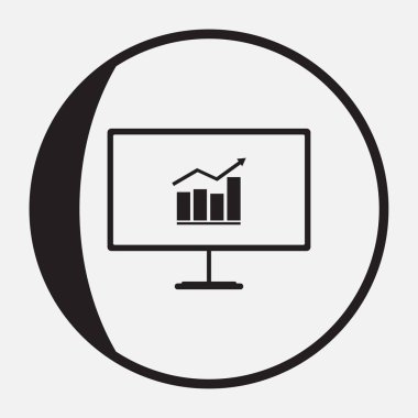iş grafik ekran simge vektör monitör