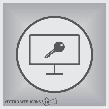 güvenlik anahtarı Monitörü ' koruma vektör simgesi