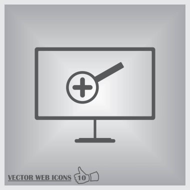 Kavramı bulmak. Gri degrade arka plan üzerinde izlemek. Vektör.