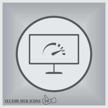 Vektör hız testi monitör simgesini.