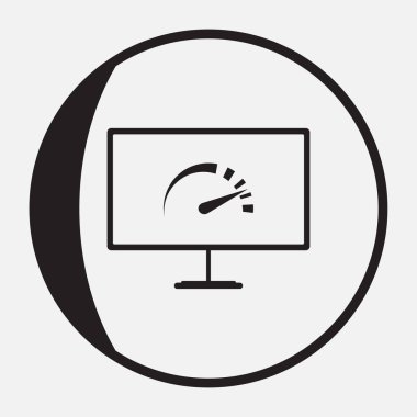 Vektör hız testi monitör simgesini.