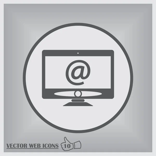 Email marketing, monitor, ilustración vectorial — Vector de stock