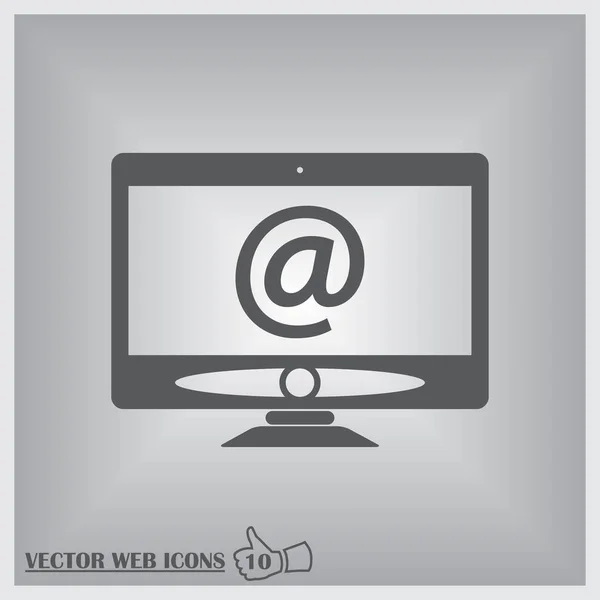 Email marketing, monitor, vector illustration — Stock Vector