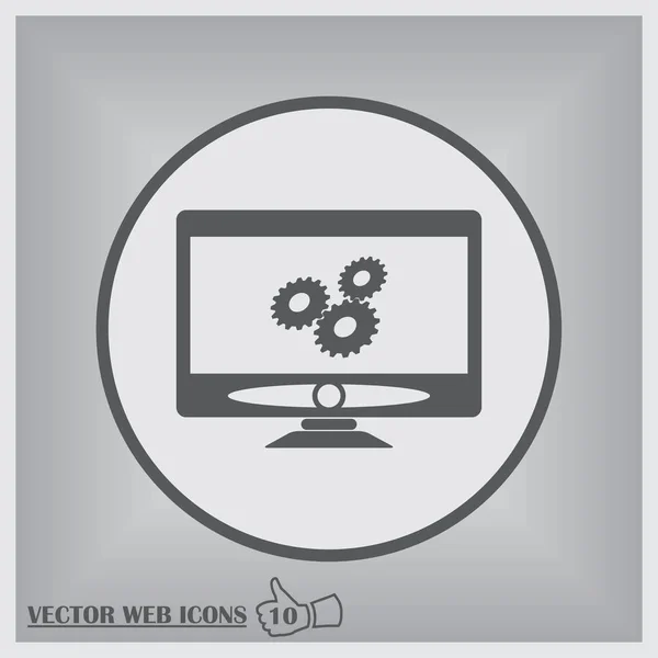 Service monitor icon — Stock Vector