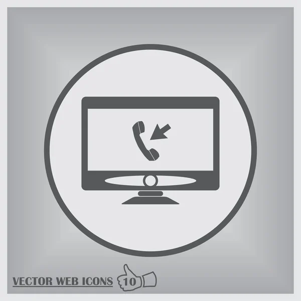 Vector illustration black modern monitor and tablet — Stock Vector