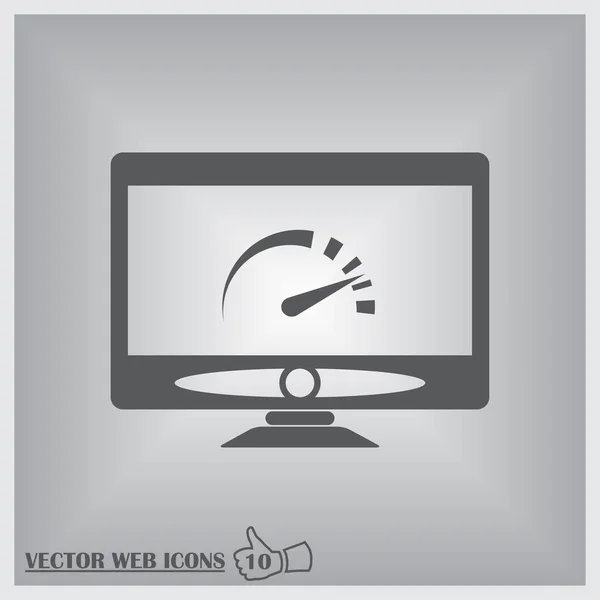 Speed test laptop ikonen — Stock vektor