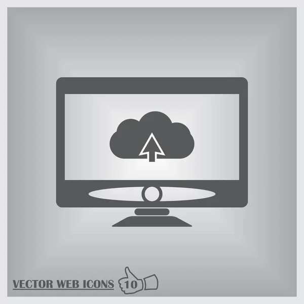 O estilo de web design monitor. Ícone vetorial . — Vetor de Stock