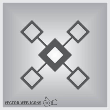 Akış şeması simge vektör.