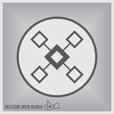 Akış şeması simge vektör.