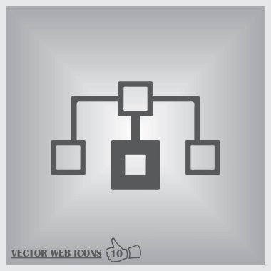 Akış şeması simge vektör.