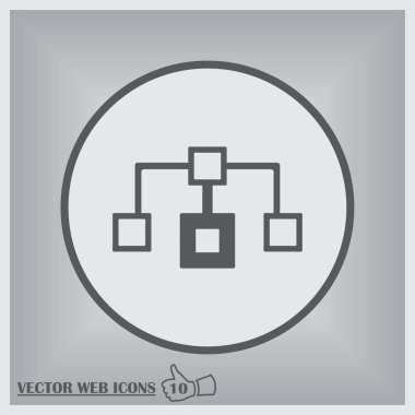 Akış şeması simge vektör.