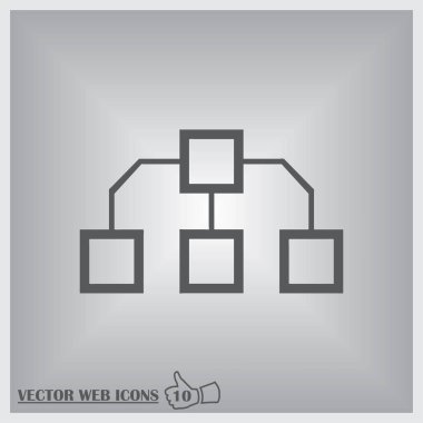 Akış şeması simge vektör.