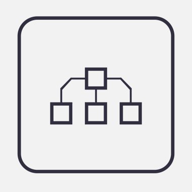 Akış şeması simge vektör.