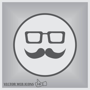 Bıyık ve gözlük simgesi.
