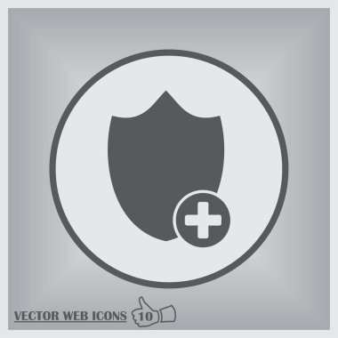 Vektör kalkanı ağ simgesi