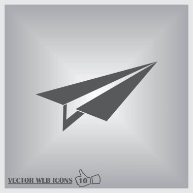 Uçak simge vektör, katı logo illüstrasyon