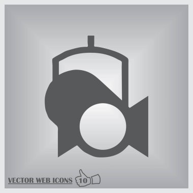 Saydam arka plan - vektör çizim üzerinde spot ışığı