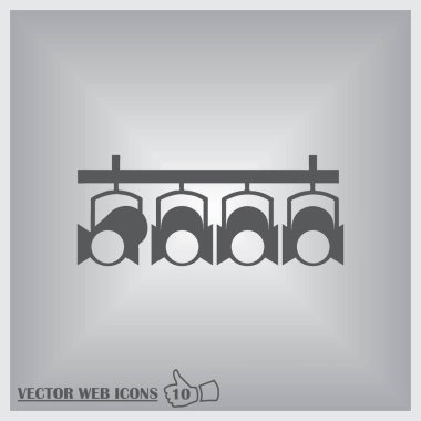 Saydam arka plan - vektör çizim üzerinde spot ışığı