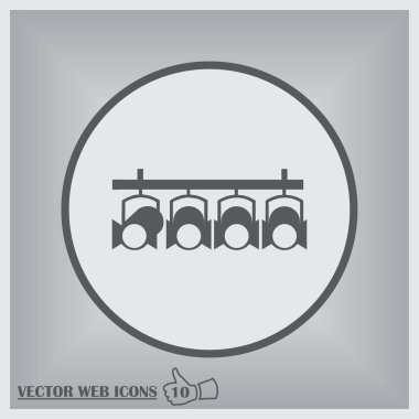 Saydam arka plan - vektör çizim üzerinde spot ışığı