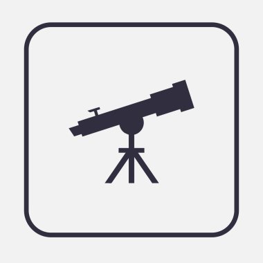 Teleskop web vektör simgesi