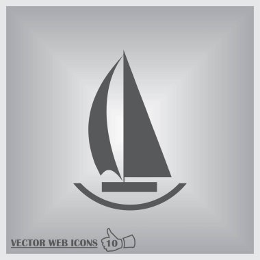 tekne ikonu vektör illüstrasyonu