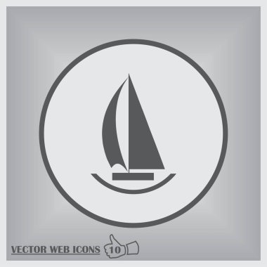 tekne ikonu vektör illüstrasyonu