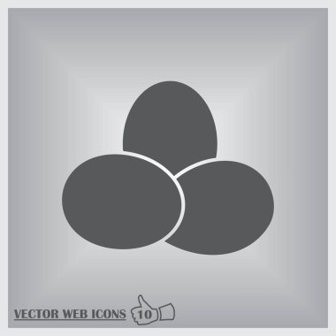 Yumurta simgesi. vektör düz tasarımı