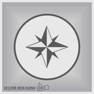 Pusula gül simge vektör