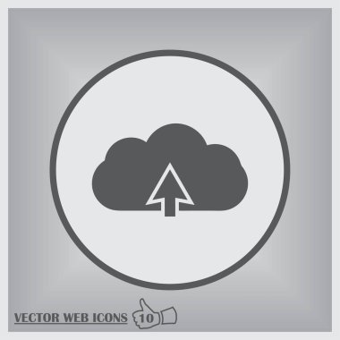 Bulut simge vektör çizim. Dosya teknoloji bulut kavramı