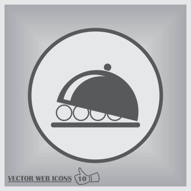 İşareti vektör simgesi hizmet yemek tabağı