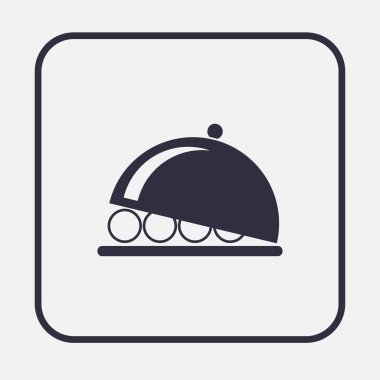 İşareti vektör simgesi hizmet yemek tabağı