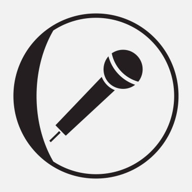 Mikrofon vektör web simgesi