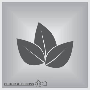 yaprak vektör simgesi. biyo kavramı
