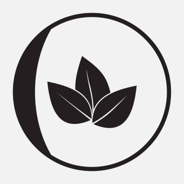 yaprak vektör simgesi. biyo kavramı