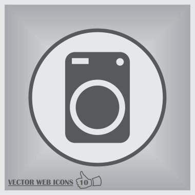 Çamaşır makinesi simgesi. Web Tasarım