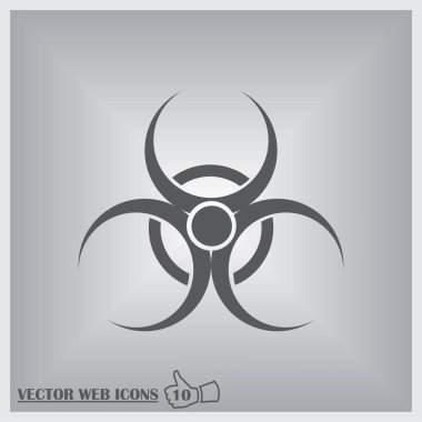 İzole biohazard simge vektör işareti