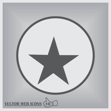 Yıldız izole düz Web telefon simgesi