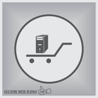 Gerçekçi 3d bilgisayar kasasının vektör çizim