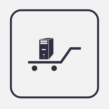 Gerçekçi 3d bilgisayar kasasının vektör çizim