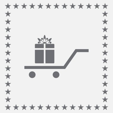 hediye simgesi düz tasarım